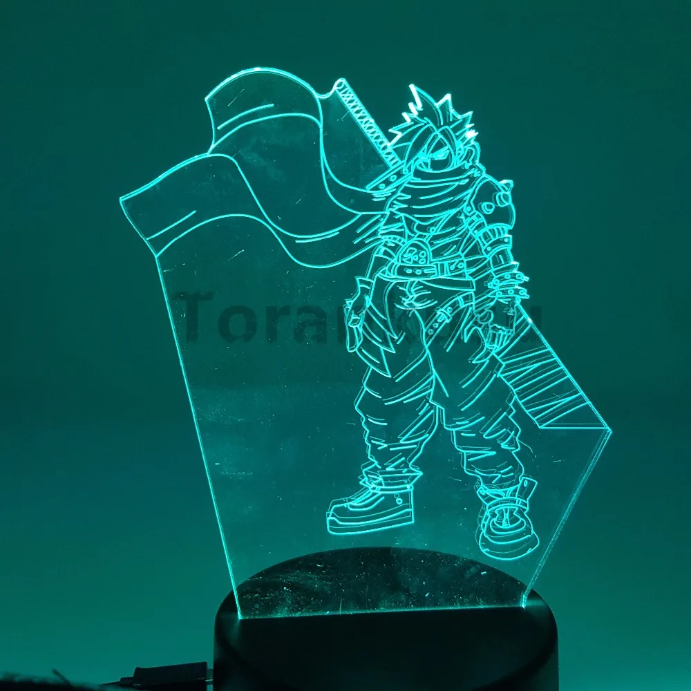 Final Fantasy фигурку Клауд страйф VII 3D ночные светильники светодиодный Изменение