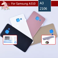 for samsung galaxy a310 a310f a3100 a3 2016 housing battery cover door rear chassis back case housing glass replacement