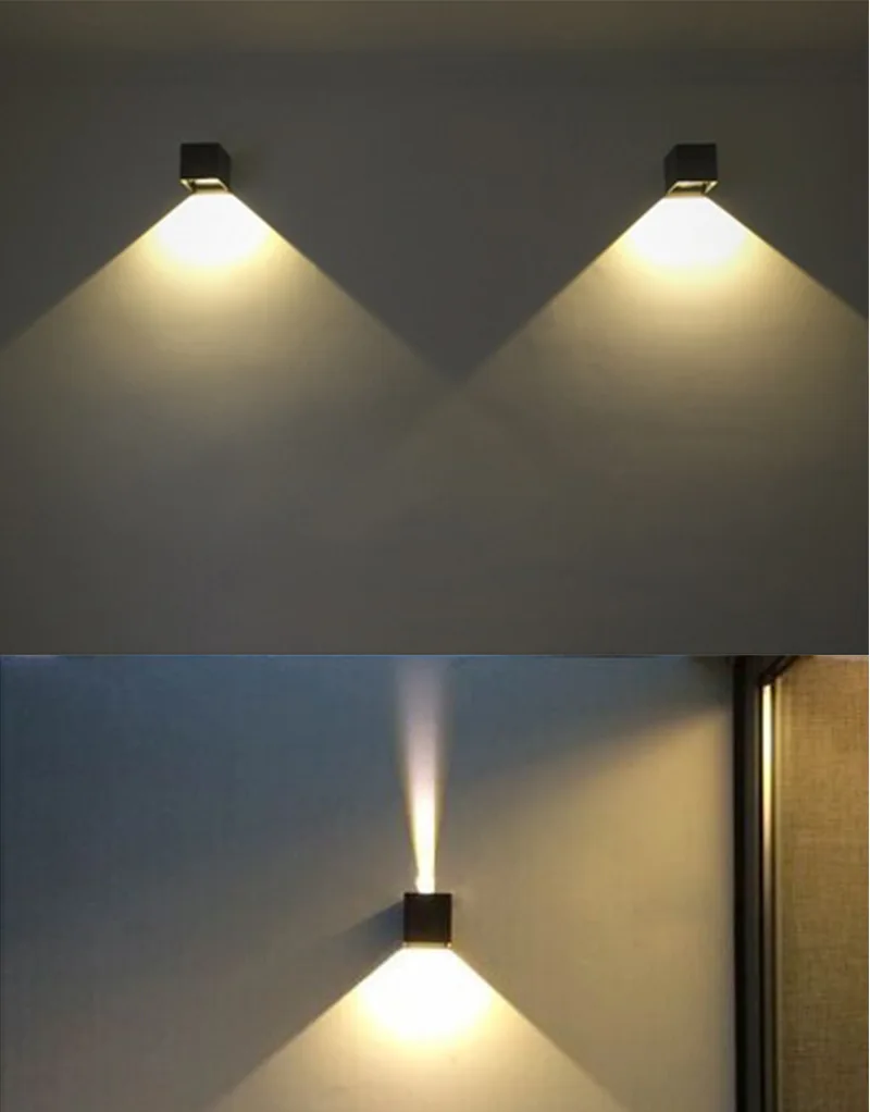 Adjustable Mounted LED Wall Lamps Outdoor Waterproof IP65 Aluminum Lights up down Garden garden corrior arandela externa |