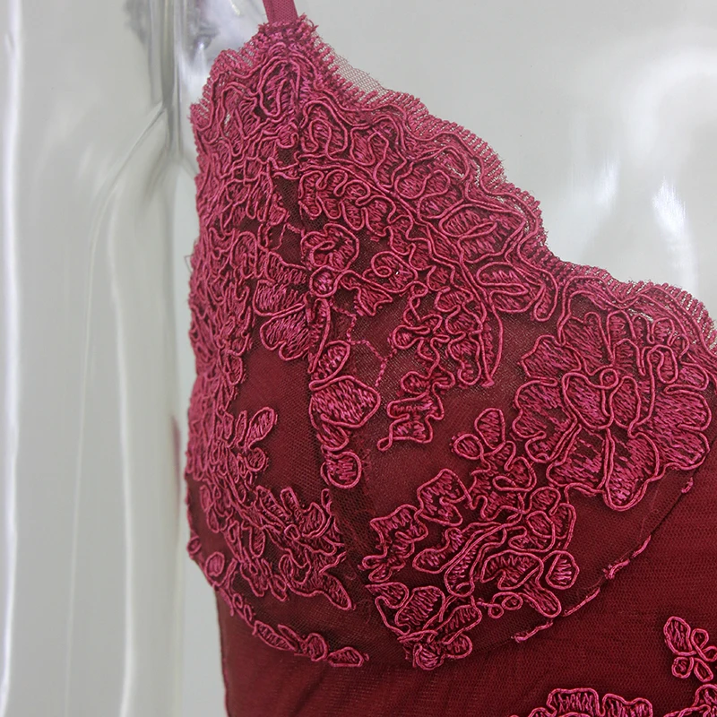 Santune 2018 Summer Sexy Sequins Embroidery Deep V Sleeveless Dress Fashion Women Cross Back Night Party Split Lace Dresses | Женская