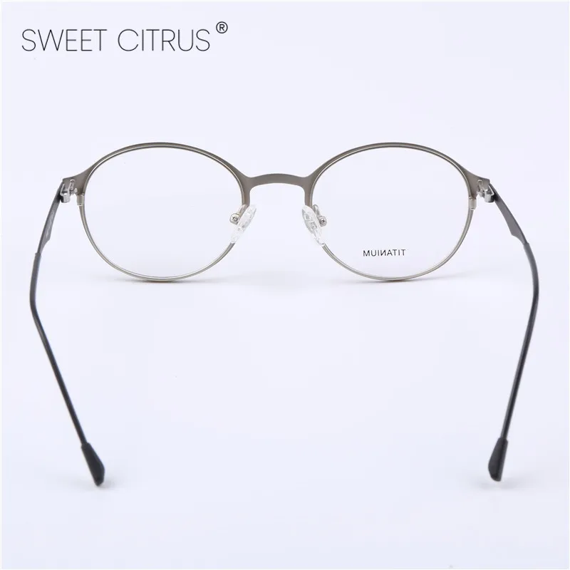 Очки для мужчин и женщин Sweet Citrus ультралегкие очки с круглой оправой из титана