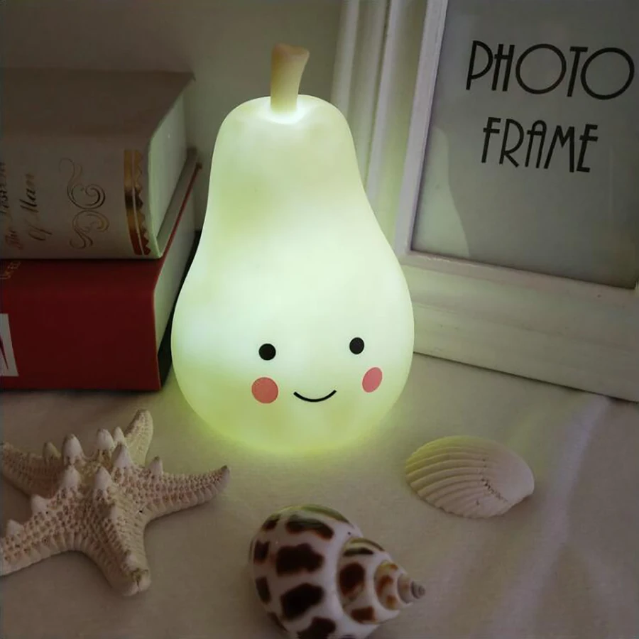 pear Милый мультяшный животный мир, растение светодиодный неоновый стол украшения огни свадебные подарки для гостей вечерние сувениры детские подарки для душа для детей деко - Цвет: pear