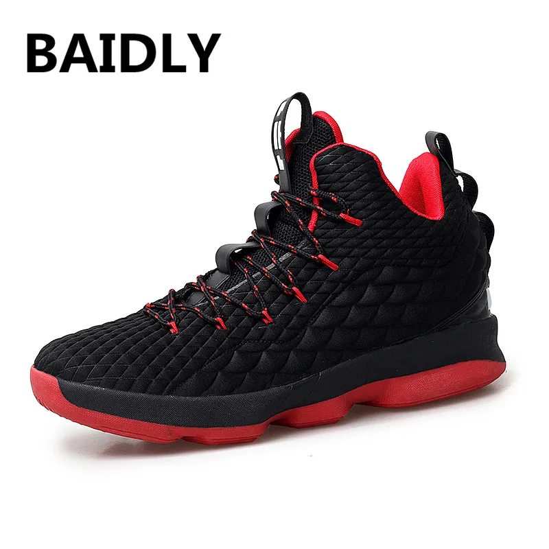 BLACK RED Baesty/Новинка; мужские баскетбольные кроссовки; zapatillas hombre Deportiva; дышащие мужские Ботильоны; баскетбольные кроссовки; спортивная обувь - Цвет: BLACK RED