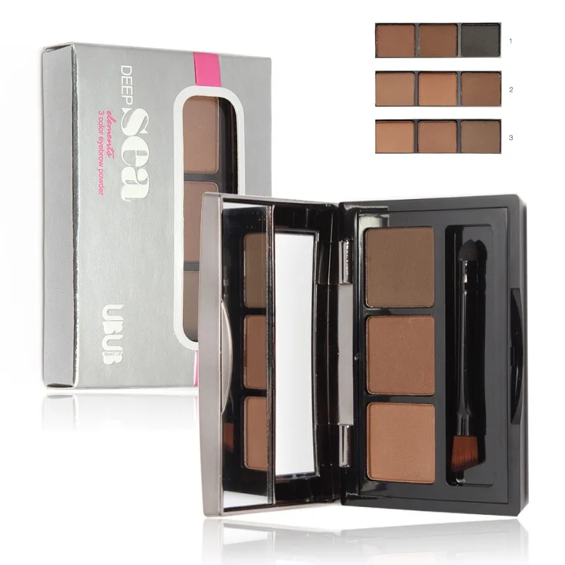 Горячая Распродажа макияж глаз 3 цвета бровей порошка торта устойчивые к воде