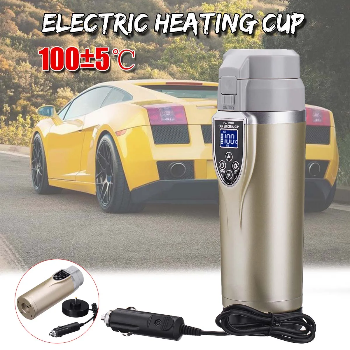 12 V/24 V 350 мл авто автомобиль электрическое отопление cupadjustable Температура Электрический чайник кипения кружка Чай молока Термальность оттаивания