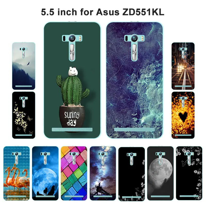 Мягкий чехол для Asus Zenfone Selfie ZD551KL 5 дюймов Grimace Pattern Силиконовый Чехол Для ZD 551KL ZD550KL