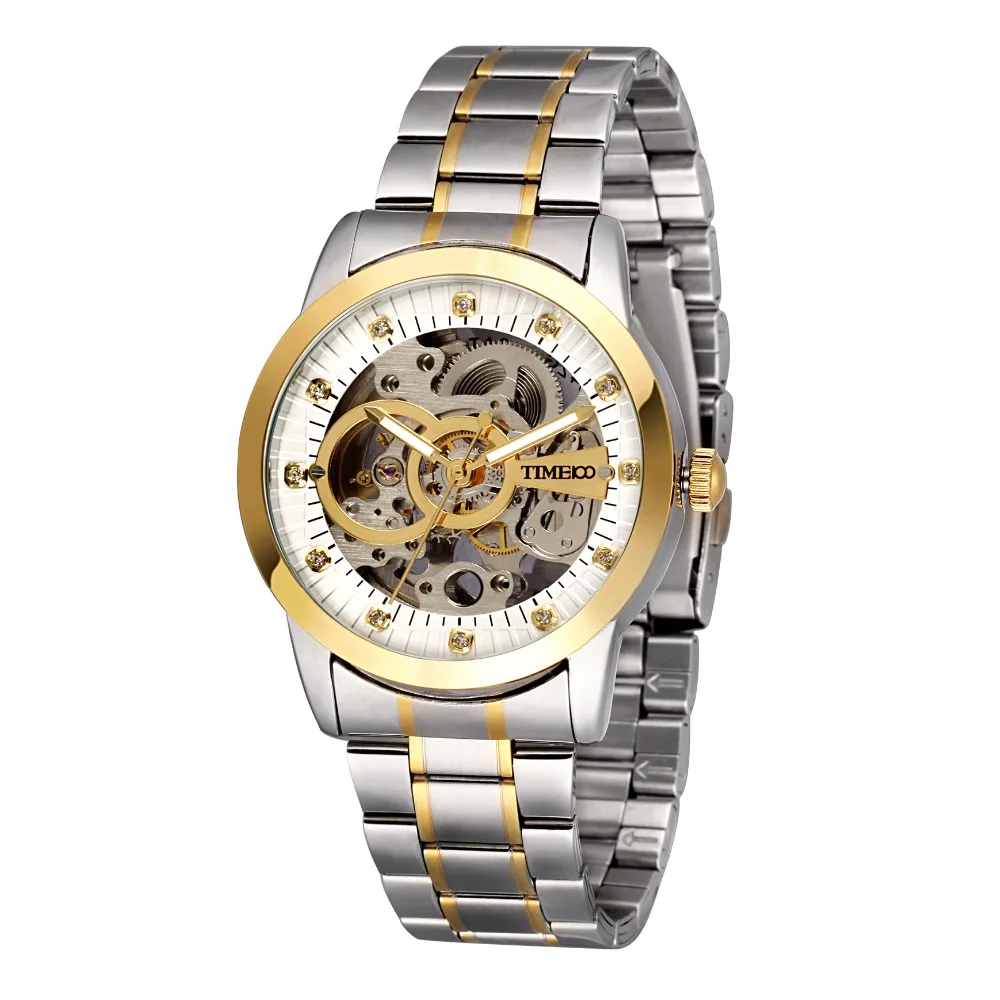 TIME100 Модный мужские Механические часы с Автоподзаводом ажурное Пространство