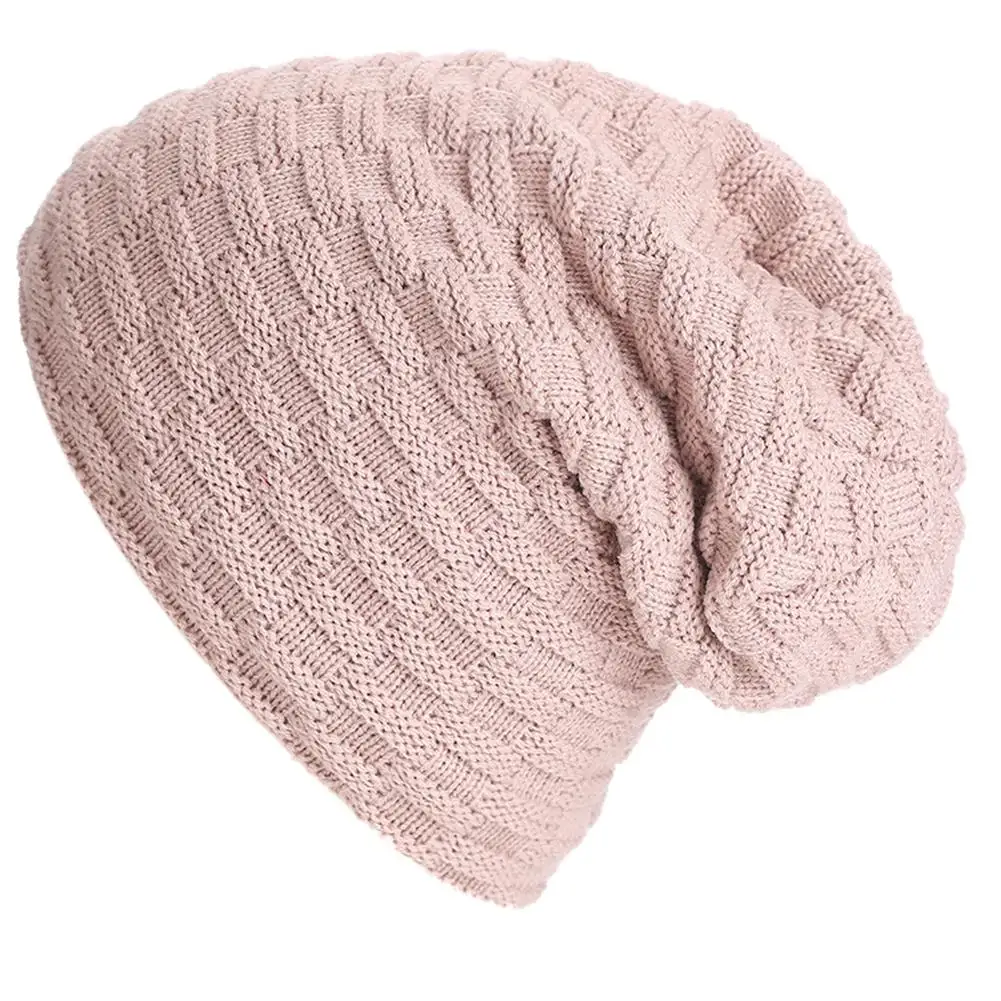 Вязаная шапка с ворсом и вертикальными полосками теплые вязаные шапки для