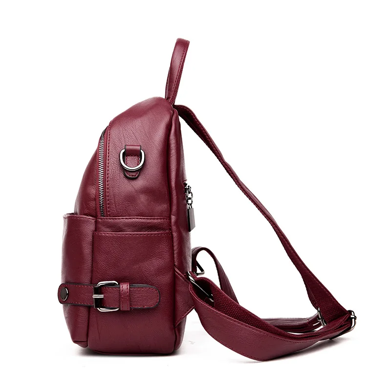 Женский кожаный рюкзак Sac a Dos Femme винтажный на плечо для путешествий 2019|Женские
