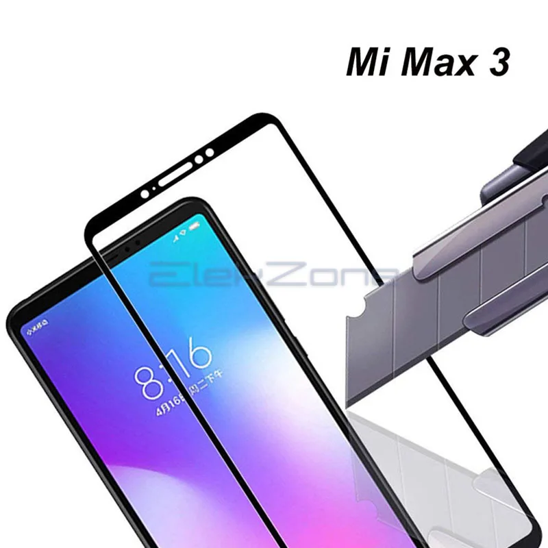 Защитная пленка для экрана Xiaomi Mi MAX 3 2 1 полное покрытие закаленное стекло защита |