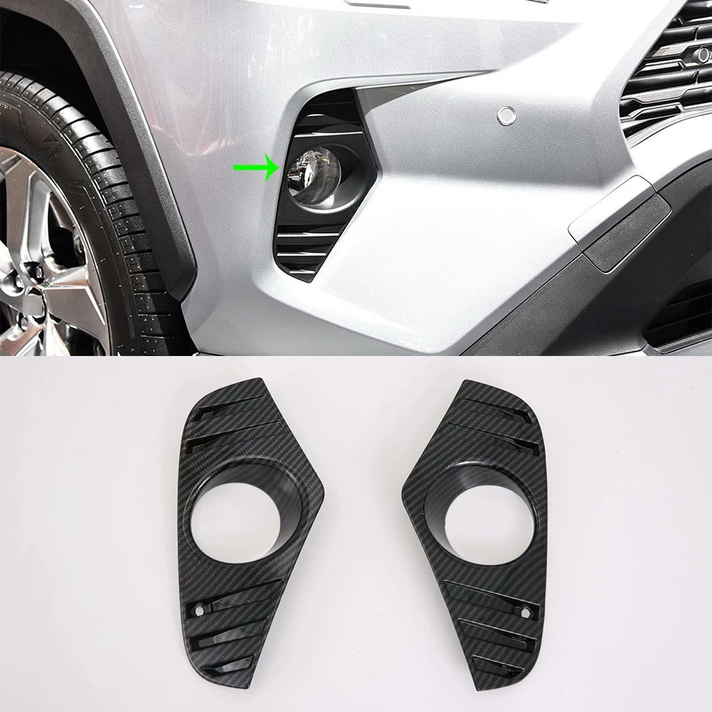 

Car Accessories Exterior Decoration ABS Front Fog Lamp Light Cover Trims For Toyota RAV4 2019 Hybrid Car-styling