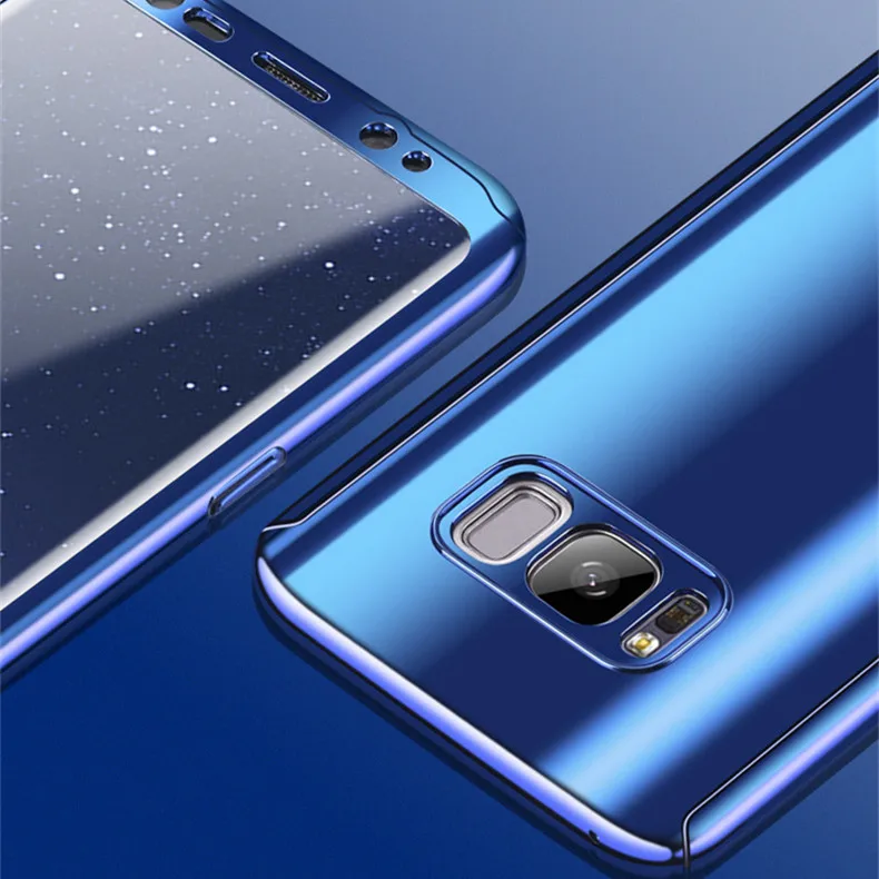 Чехол для телефона на 360 градусов Samsung S8 пластиковый чехол Plus Note 8 S7 edge Бесплатная