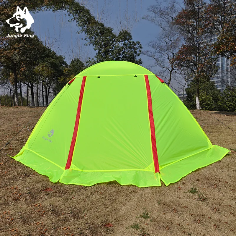 

Jungle King 2 Person 1 Person Outdoor Camping Tent 3 Season Tent Snow Skirt Nylon Double Layer Waterproof Hiking Travel Tent