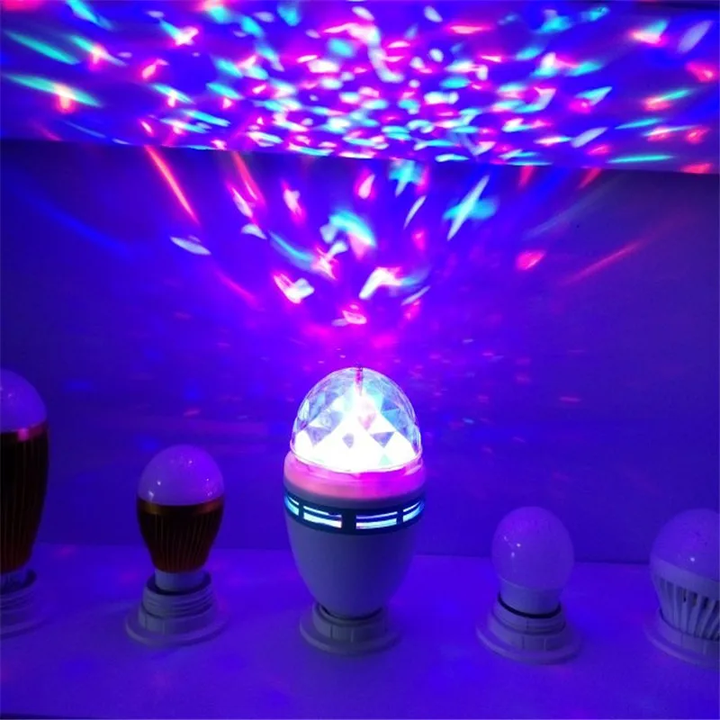 Rgb из светодиодов свет этапа дискотечный шар полноцветный 3 Вт 220 В DJ E27 в22