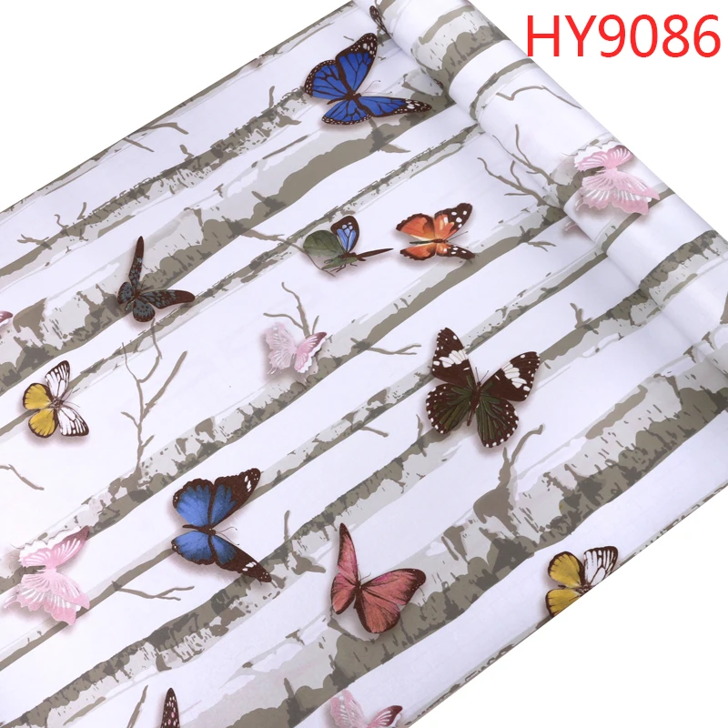 Водонепроницаемые наклейки на стену с рисунком леса бабочки 45*100 см|Обои| |