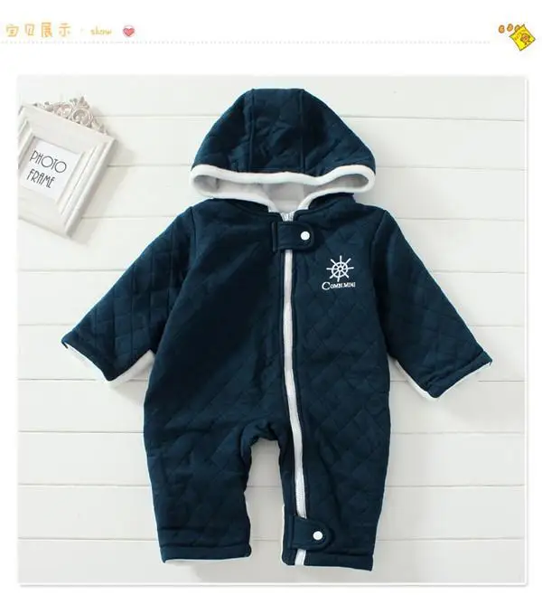 Новый осень-зима детские комбинезоны утолщаются хлопка-проложенный для