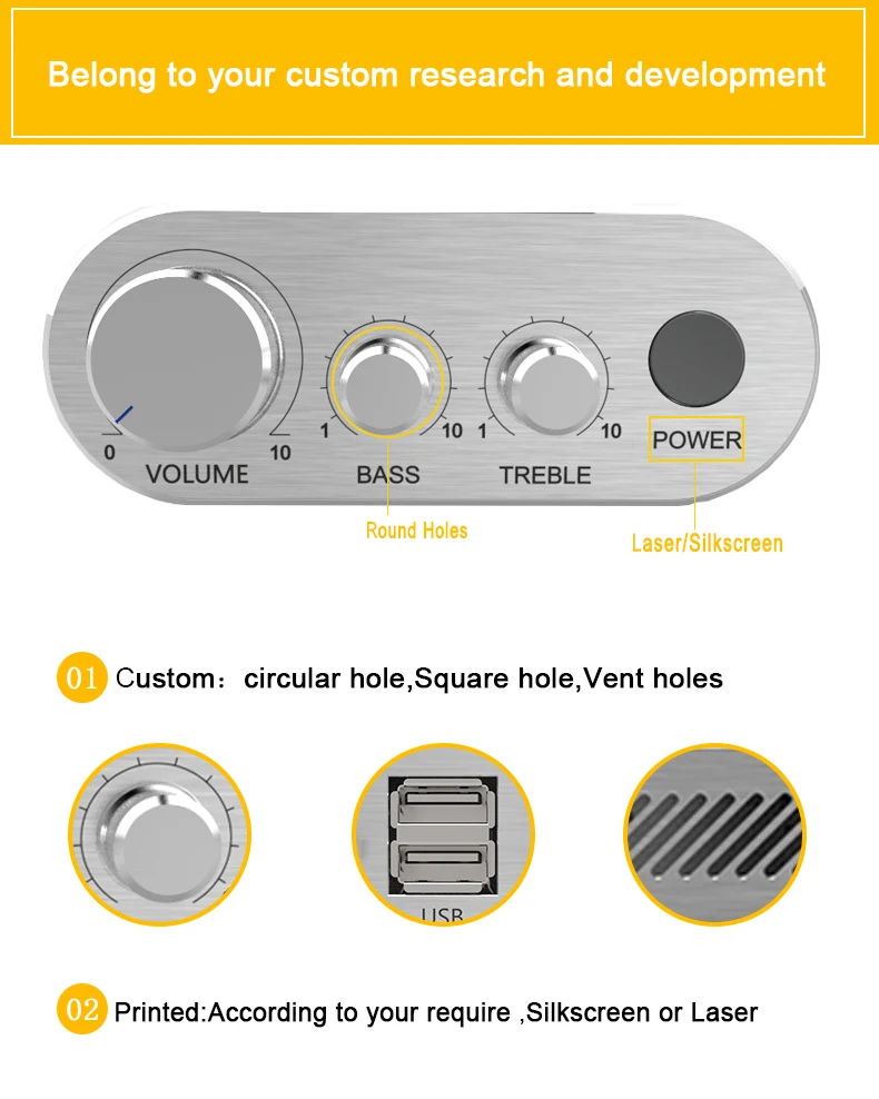 

Aluminum enclosure electronics chassis 120*40*150mm car audio amplifier box DIY custom cnc service