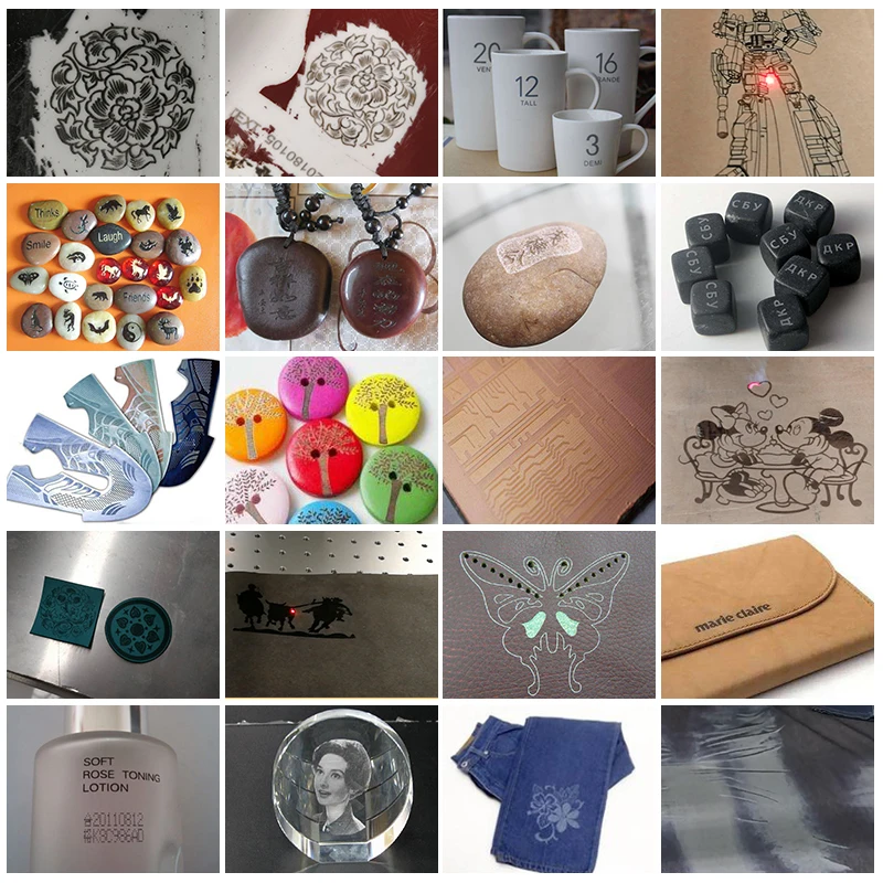 Лазерная маркировочная машина co2 для неметаллической кожи стеклянных трубок 20 Вт