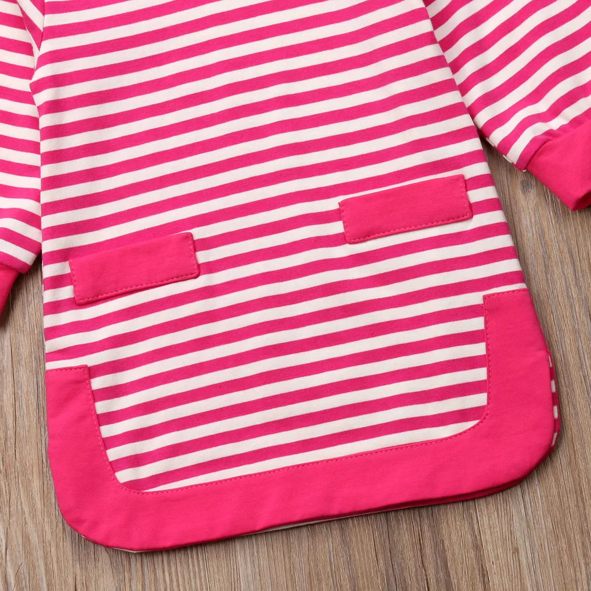 2018 Brand New Infant Kids Baby Girls Autumn Dress Long Sleeve Striped Straight Mini Slit Dresses Casual Outfit 6M-5Y | Детская одежда