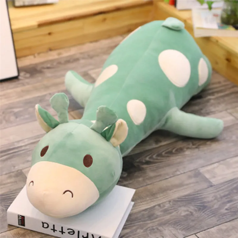 

New One Piece Soft Lying Deer PP Cotton Plush Toy Cute Sleeping Pillows Stuffed Giraffe Cushion Children Birthday Gifts 4 Colors