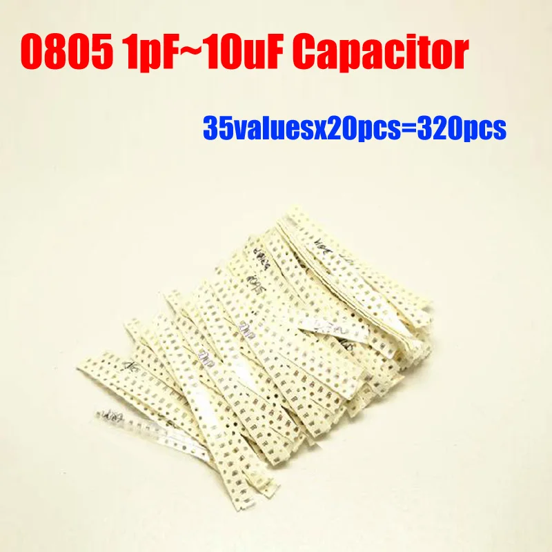 35valuesX20pcs = 700pcs 0805 SMD набор различных конденсаторов 1PF ~ 10 мкФ Pack|capacitor box|capacitor