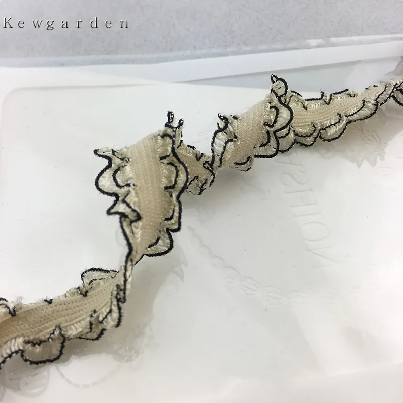 Kewgarden 15 мм 1 5 см цветы боковые Кружева Пряжа Ленты вручную изготовленная лента