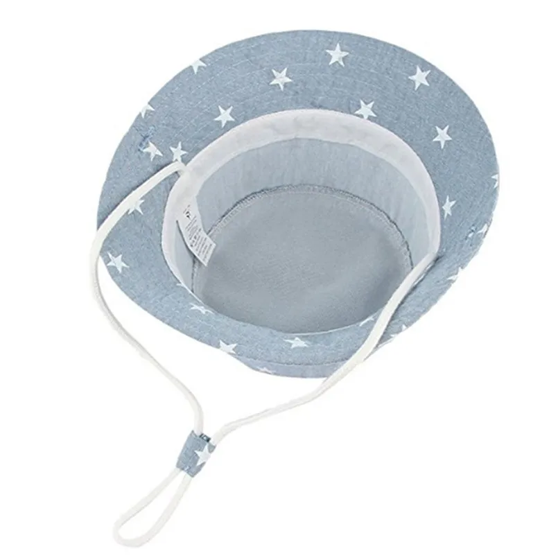 

Baby hat Toddler Baby Kids Girls Boys Stars Ribbons Breathable Hat Bucket Cap casquette enfant #4J04