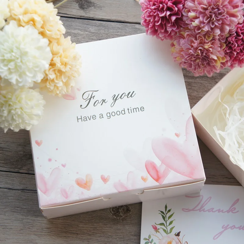 10 шт. бумажные коробки для конфет и печенья 13 5x13 5x5 см|heart design|heart heartheart paper box |