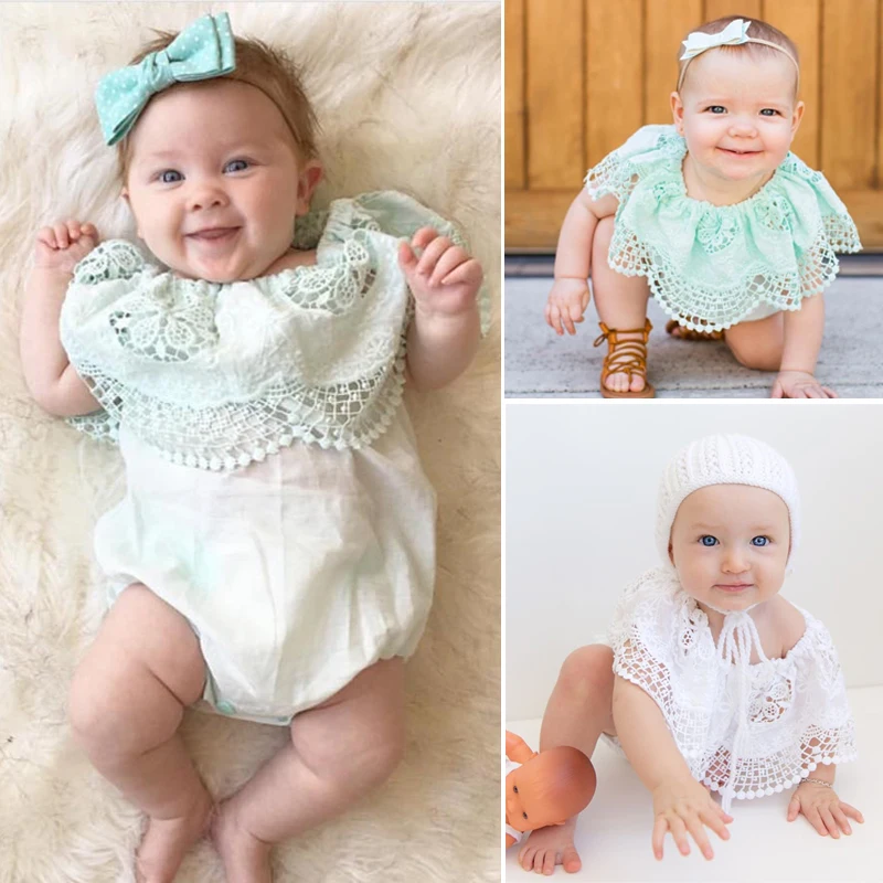 Новинка лета 2020 одежда для маленьких девочек белый комбинезон принцесс наряды