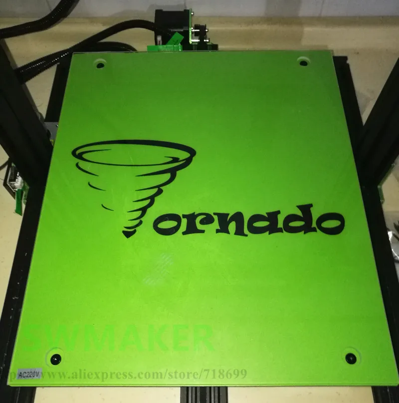 SWMAKER 3D принтеры части 310x370x3 мм боросиликатное стекло пластина плоская w/винтовые