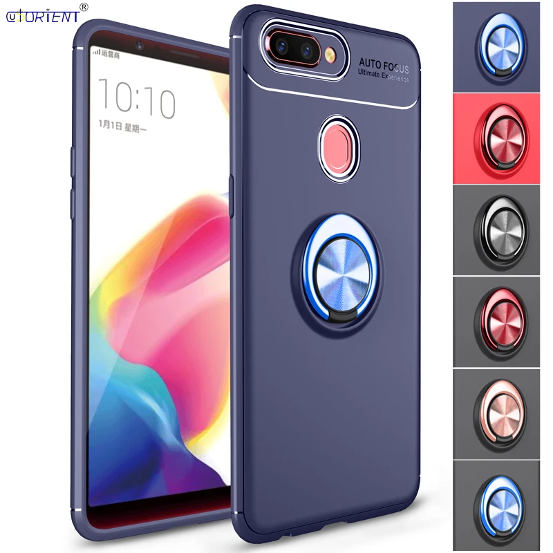 Автомобильный чехол OPPO R11S мягкий силиконовый Магнитный с подставкой для R11s CPH1719 CN
