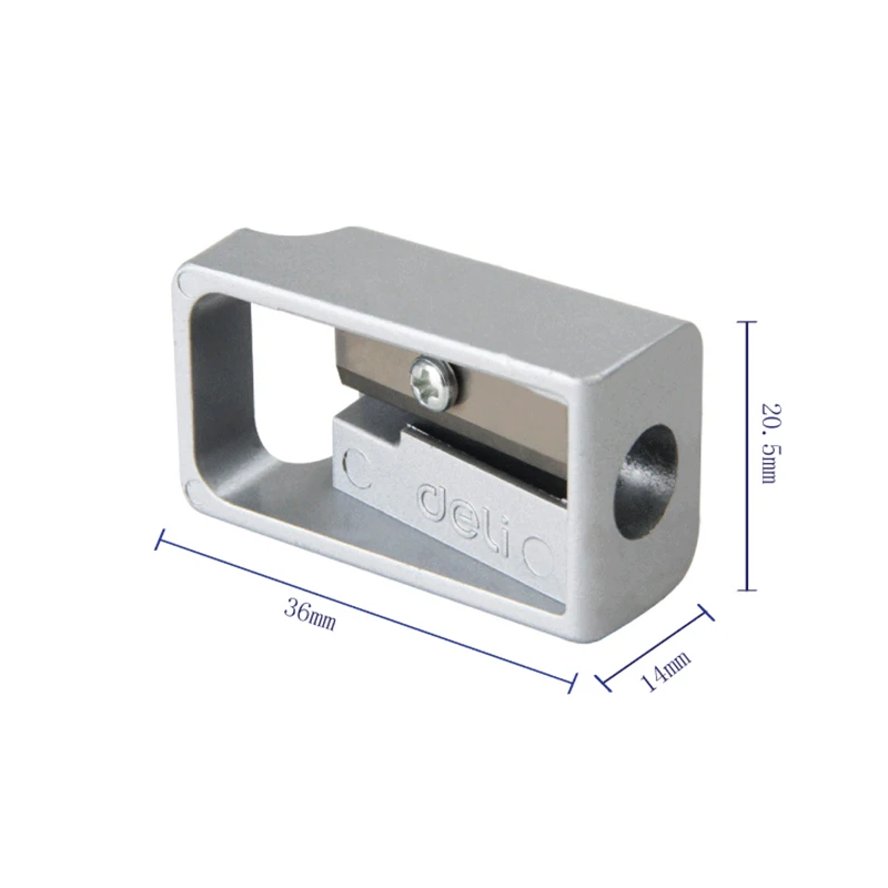 Точилка для карандашей из цинкового сплава серебристая металлическая мини