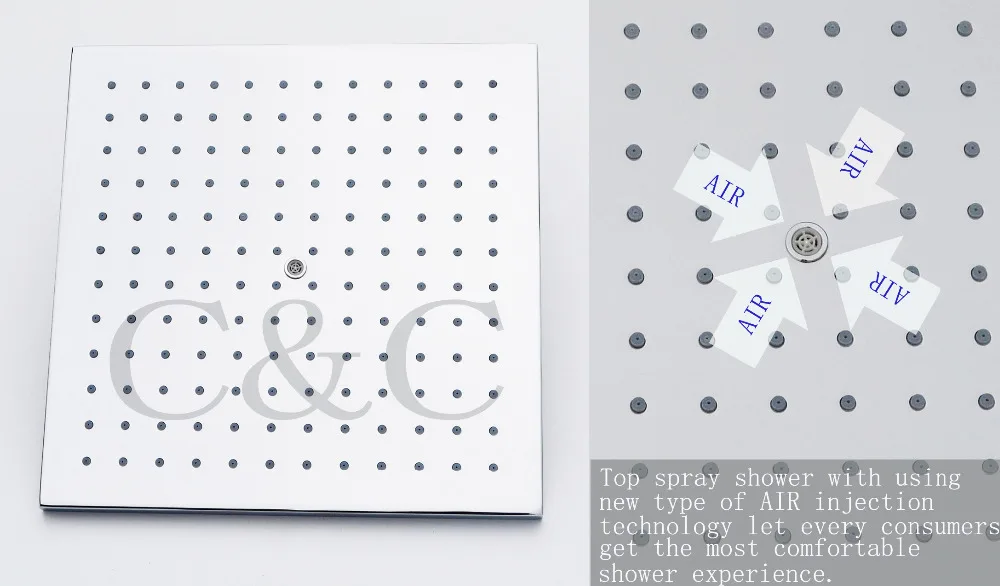 Технология Air Power! Дождевой смеситель для душа в ванную с термостатическим
