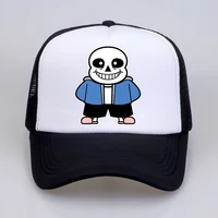 hot game undertale baseball caps skull brother sans print hat summer mesh trucker cap fashion men women snapback hats