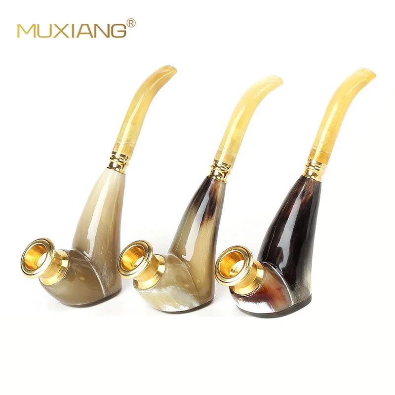 

Top Quality Imitation Horns Pipes Portable Creative Filter Smoking Pipe Tobacco Pipe Smoke Cigarette Holder bb0002