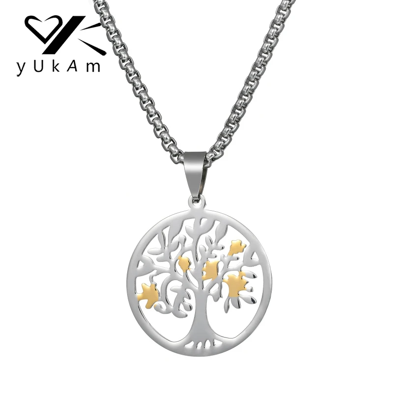 Женское колье с подвеской-деревом жизни из нержавеющей стали | Украшения и