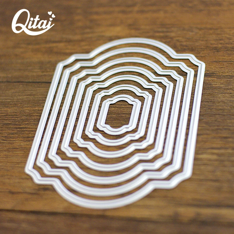 QITAI 7 шт. Вырубные штампы металлическая фотография оригинальная свадебвечерние