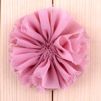 50pcslot 3 16colors artificial fabric flowers for kids girls hair accessories shabby chiffon hair flowers for kids accessories