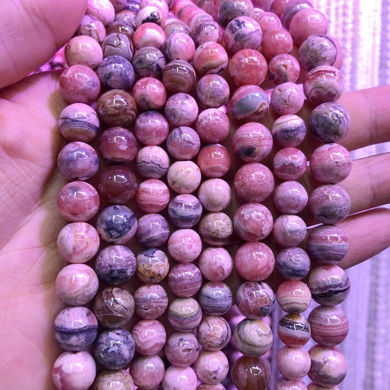 

100% Natural Rhodochrosite beads,Natural Argentina Rhodonite Stone Loose beads Supplies 6mm 8mm 10mm 12mm 1strand