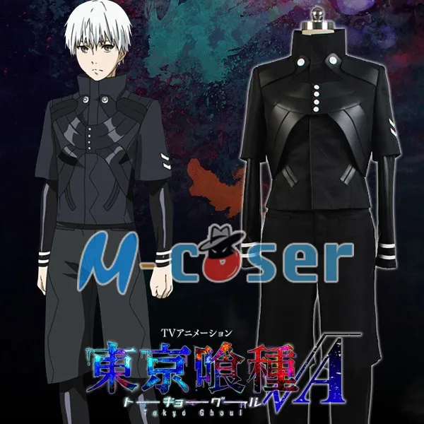 Мужской черный плиссированный комбинезон Tokyo Ghoul Kaneki Ken боевая униформа аниме