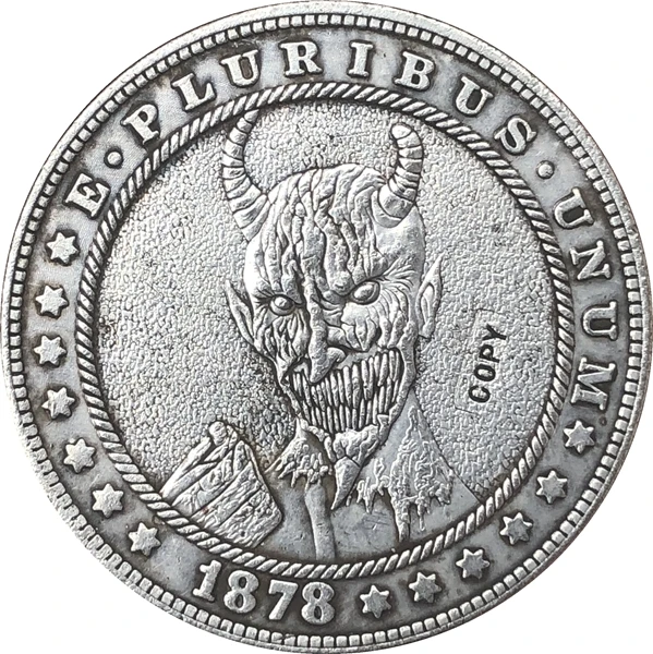 Hobo Nickel 1878 CC копия монеты доллара США Моргана 136|Безвалютные монеты| |