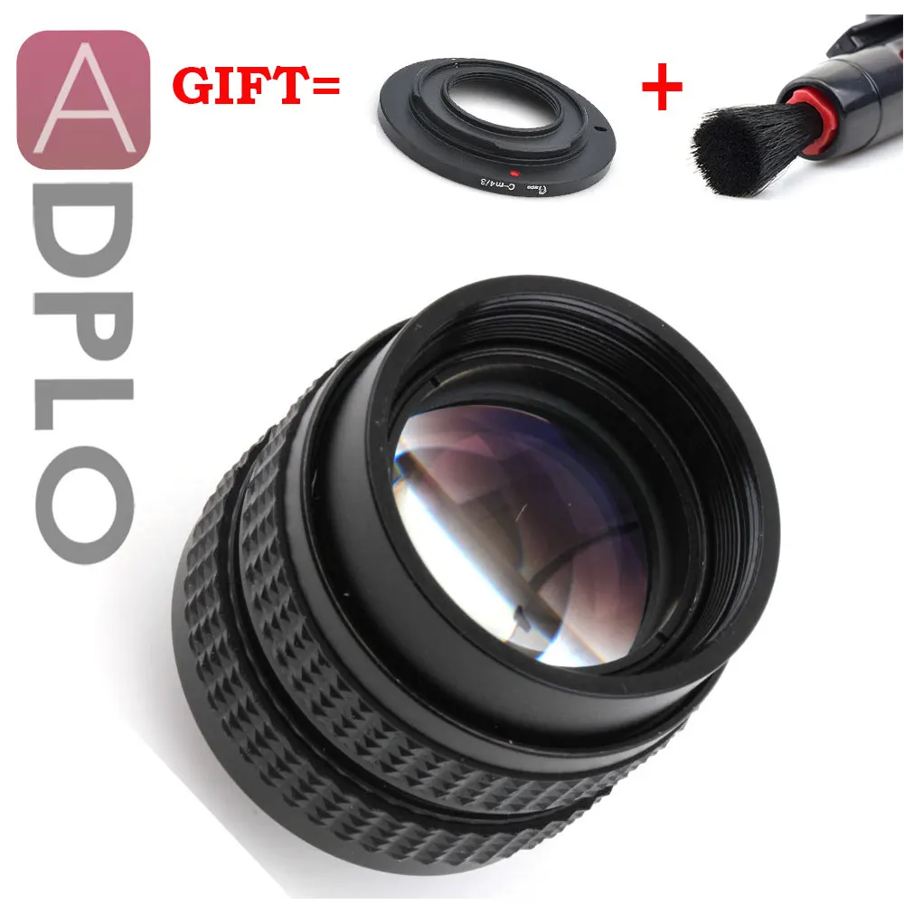 ТВ объектив ADPLO 50 мм f/1 4 куб. См F1.4 + 3 подарочных комплекта для Canon EOS M Micro 4/3 Nex Nikon 1