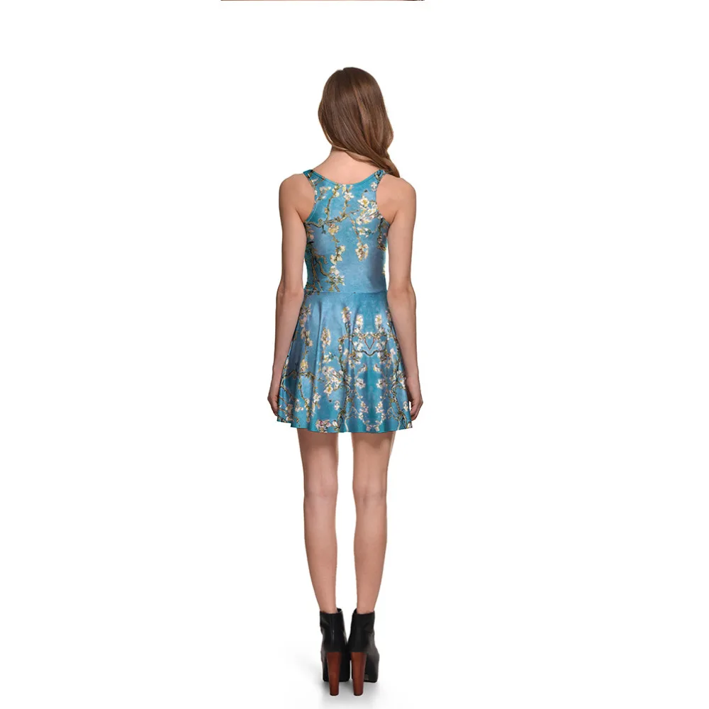 Женские Цветочный Принт без рукавов Повседневный жилет Платья для женщин плюс