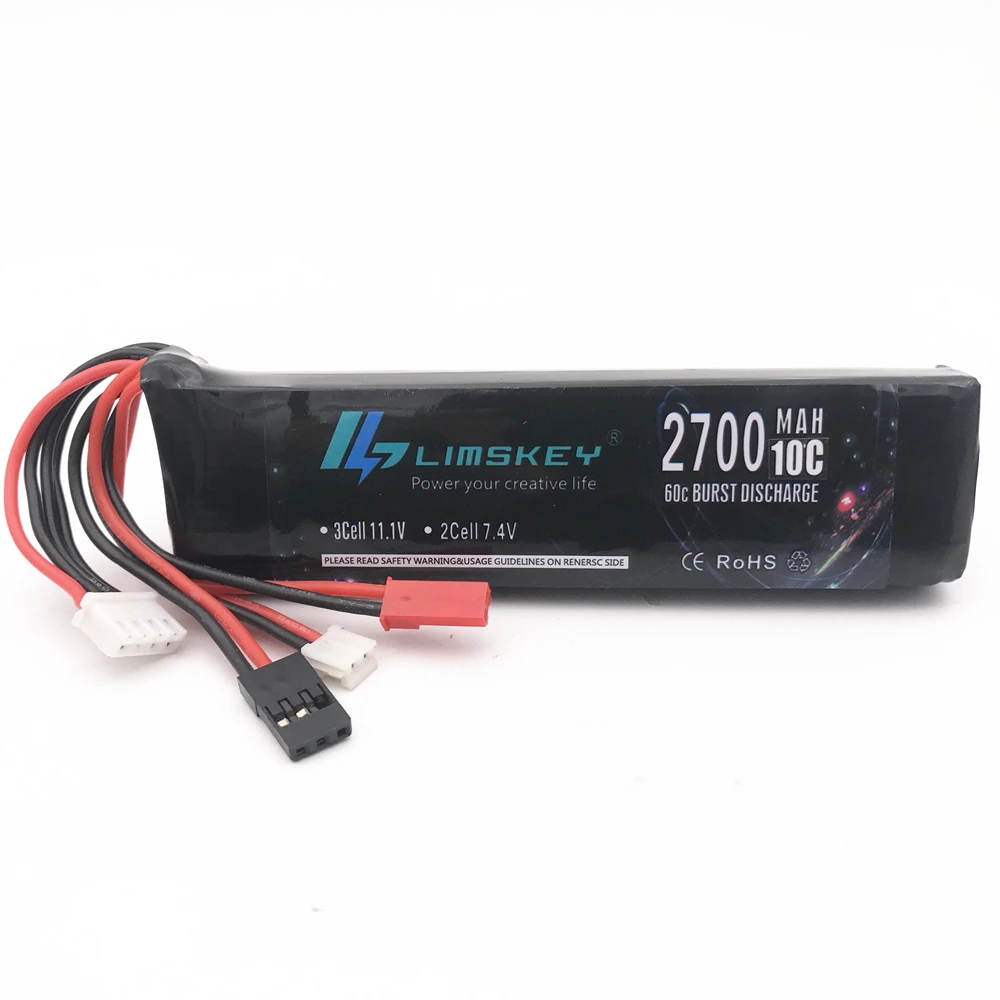 Белый 11,1 V 2700mAh 10C 3S Li-Poly RC батарея для Walkera DEVO 7 DEVO 10 DEVO12E F12E WFLY9 Радиоуправляемый передатчик AT9 AT10 - Цвет: Белый
