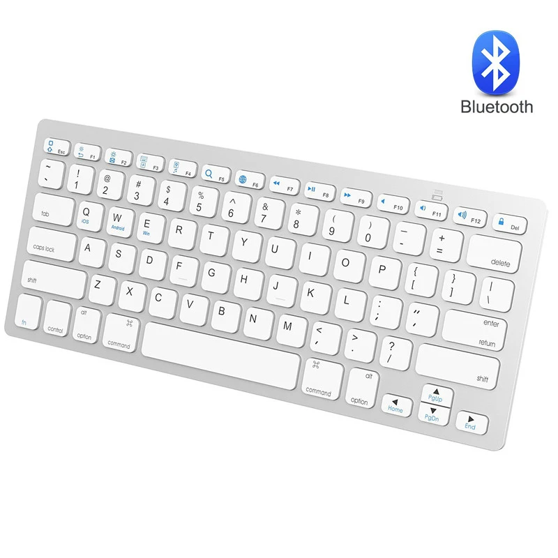 Ультратонкая Мультимедийная Bluetooth клавиатура Беспроводная мини для iPad iPhone Macbook