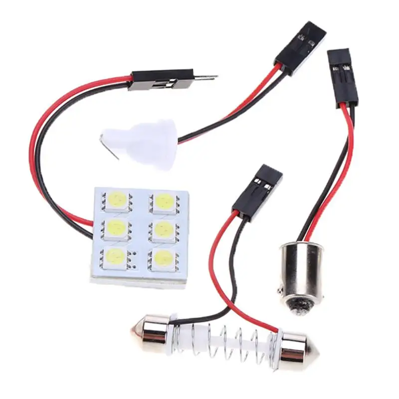 VODOOL DC 12 В 5050 6SMD авто светодиодный белый светильник лампа для салона автомобиля T10