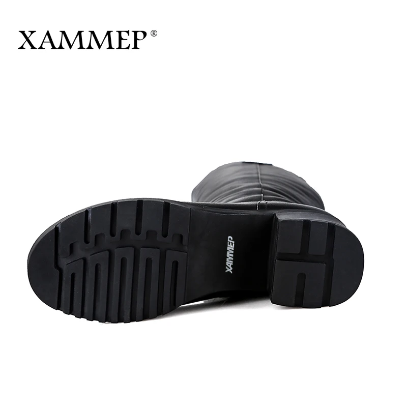 Брендовые женские сапоги Xammep выше колена большие размеры Высококачественная