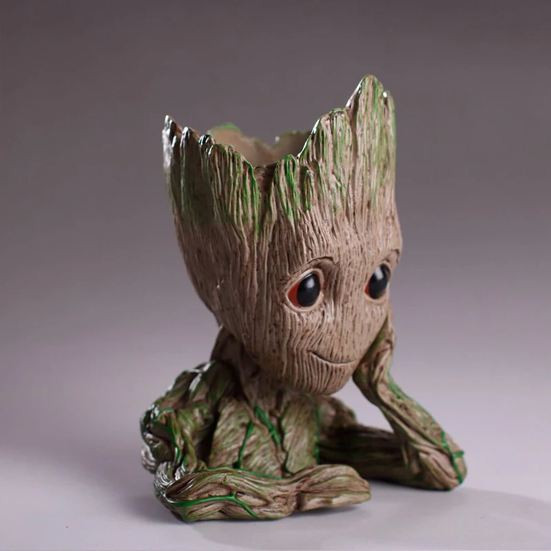 Симпатичный держатель для ручек Groot горшок из ПВХ Креативный цветочный детские