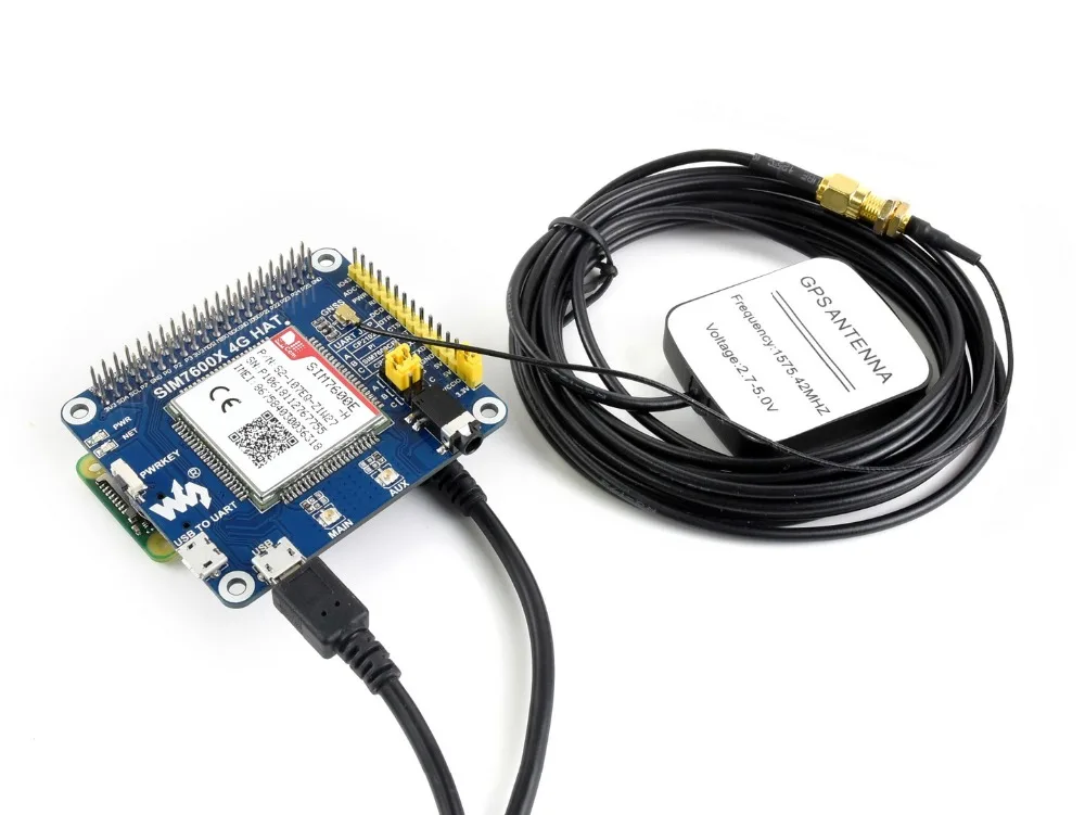 

Waveshare 4G/3G/2G/GSM/GPRS/GNSS HAT for Raspberry Pi Based on SIM7600E-H LTE CAT4 for Southeast Asia/West Asia/Europe/Africa