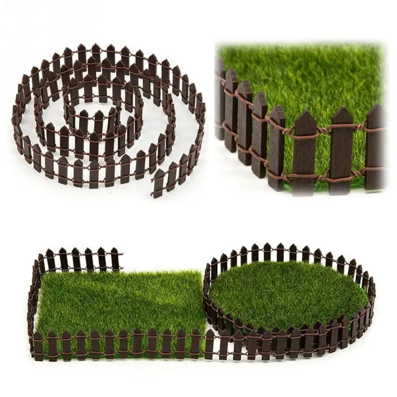 100*5 см/100*3 см миниатюрный небольшой деревянный забор DIY Сказочный Сад Микро кукольный домик растительный горшок Декор Орнамент в стиле бонсай Прямая